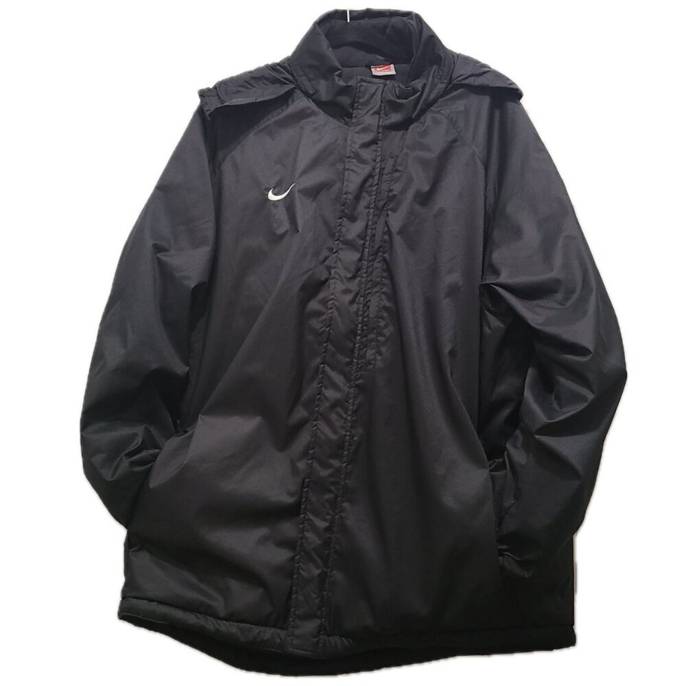Nike Team Men's XXL Hooded Jacket Fleece Lined Baffle Interior Zip Up